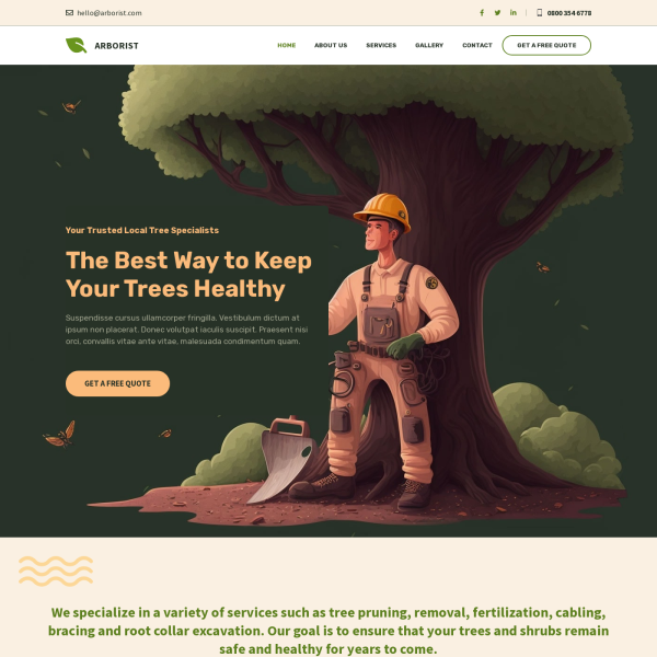 Plantilla Arborist