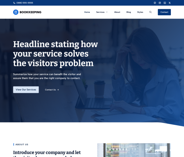 Bookkeeping template