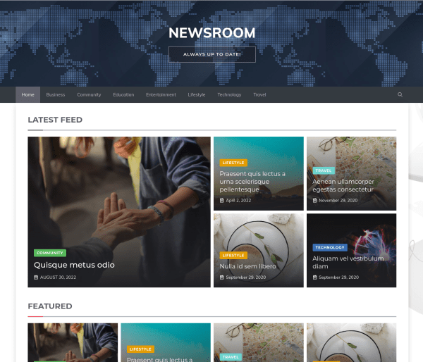 Newsroom template
