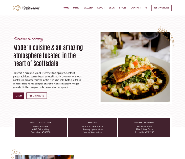 Restaurant template