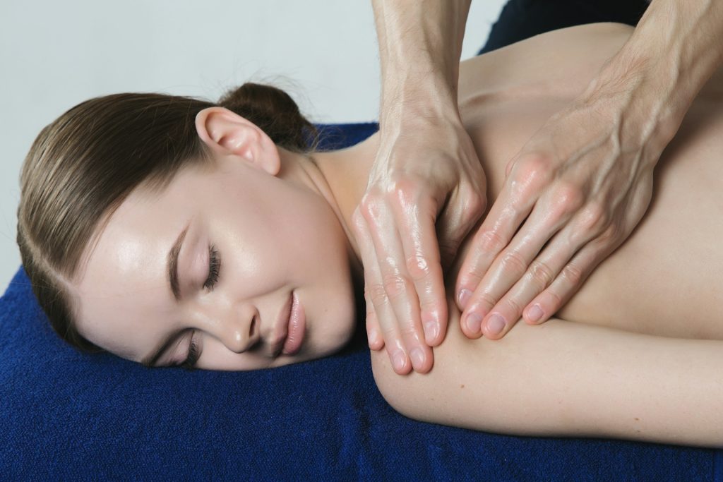 Woman receiving massage