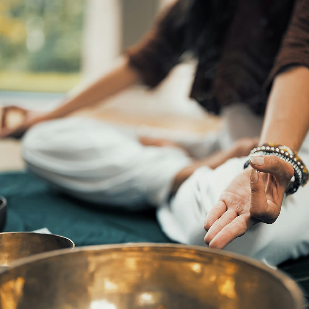Woman meditating