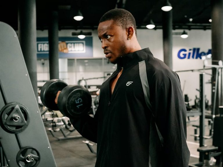 Man lifting a dumbell